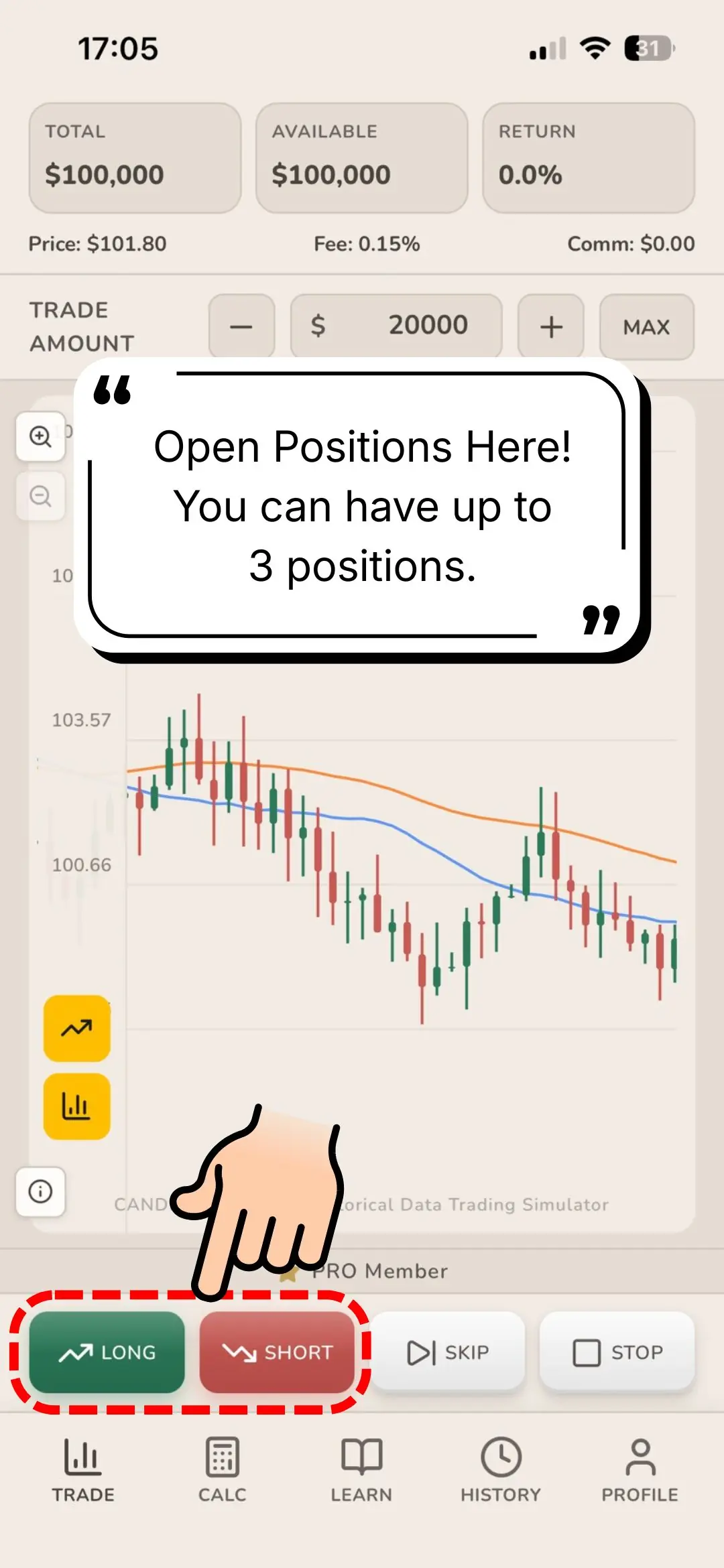 How to open a position